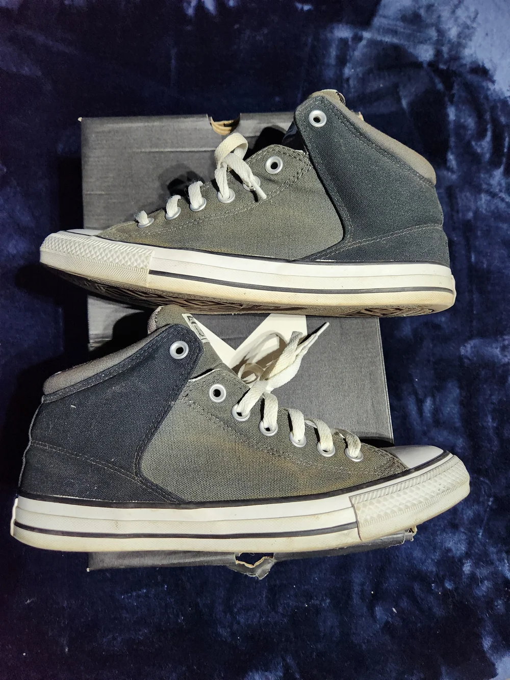 Converse All Star High Top Sneakers in Blue,gray, camo,white - Picture 6 of 9